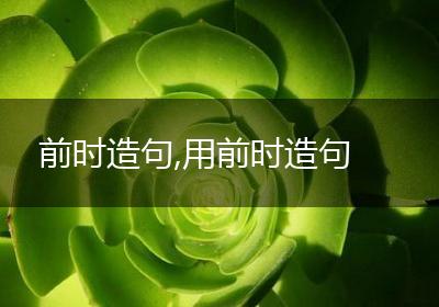 前时造句,用前时造句