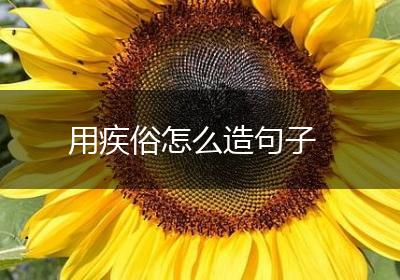 用疾俗怎么造句子