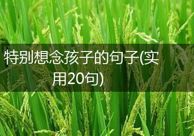特别想念孩子的句子(实用20句)