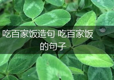 吃百家饭造句 吃百家饭的句子