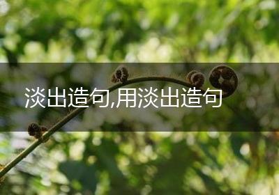 淡出造句,用淡出造句