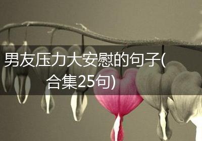 男友压力大安慰的句子(合集25句)