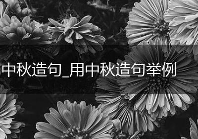 中秋造句_用中秋造句举例