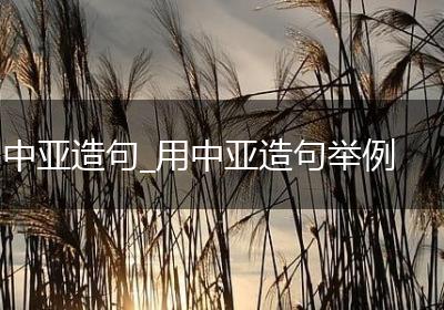 中亚造句_用中亚造句举例