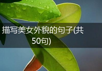 描写美女外貌的句子(共50句)