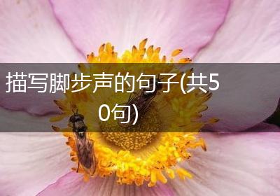描写脚步声的句子(共50句)