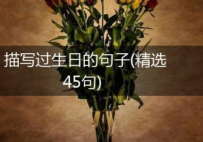 描写过生日的句子(精选45句)