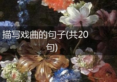 描写戏曲的句子(共20句)