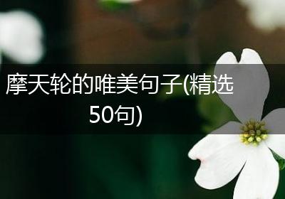 摩天轮的唯美句子(精选50句)