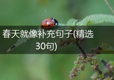 春天就像补充句子(精选30句)