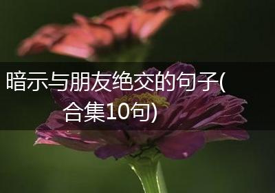 暗示与朋友绝交的句子(合集10句)