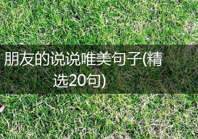朋友的说说唯美句子(精选20句)