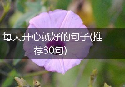 每天开心就好的句子(推荐30句)