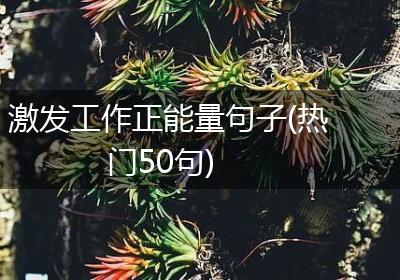 激发工作正能量句子(热门50句)