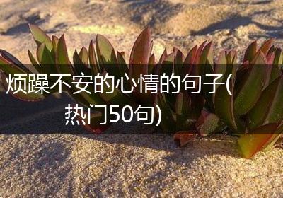 烦躁不安的心情的句子(热门50句)
