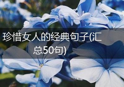 珍惜女人的经典句子(汇总50句)
