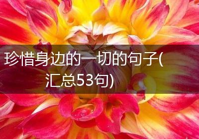 珍惜身边的一切的句子(汇总53句)