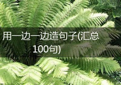 用一边一边造句子(汇总100句)
