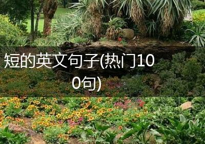 短的英文句子(热门100句)
