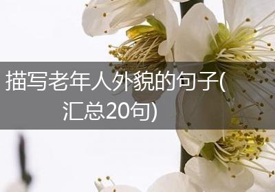 描写老年人外貌的句子(汇总20句)