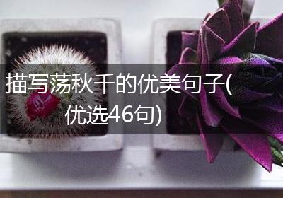 描写荡秋千的优美句子(优选46句)