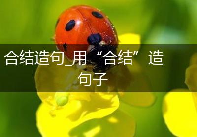 合结造句_用“合结”造句子
