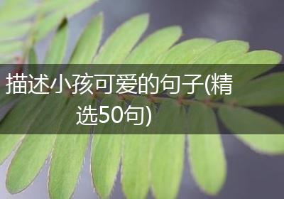 描述小孩可爱的句子(精选50句)