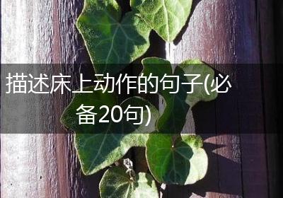 描述床上动作的句子(必备20句)