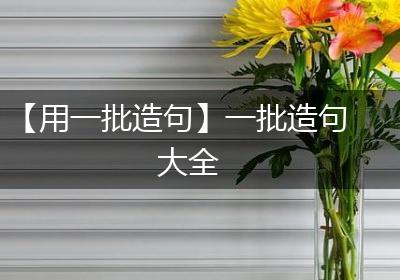 【用一批造句】一批造句大全