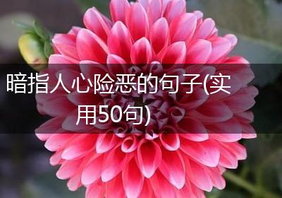 暗指人心险恶的句子(实用50句)