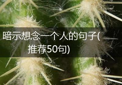 暗示想念一个人的句子(推荐50句)