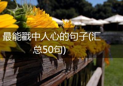 最能戳中人心的句子(汇总50句)