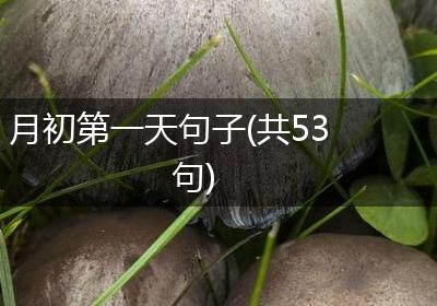 月初第一天句子(共53句)