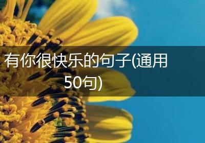 有你很快乐的句子(通用50句)
