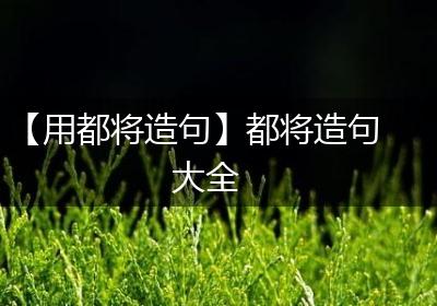 【用都将造句】都将造句大全