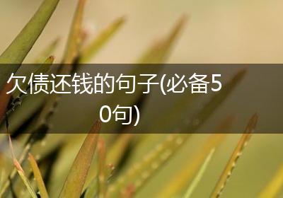 欠债还钱的句子(必备50句)