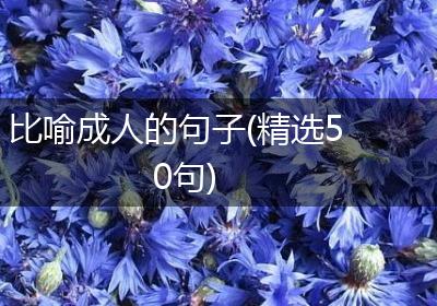 比喻成人的句子(精选50句)