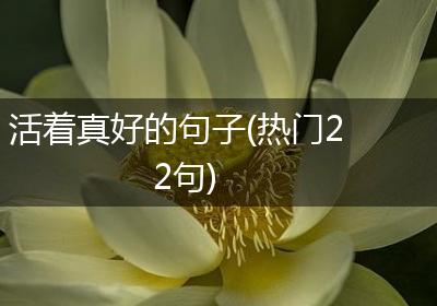 活着真好的句子(热门22句)