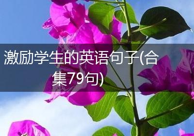 激励学生的英语句子(合集79句)