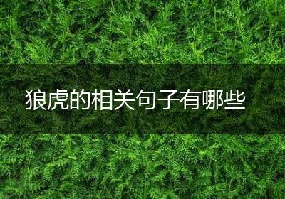 狼虎的相关句子有哪些