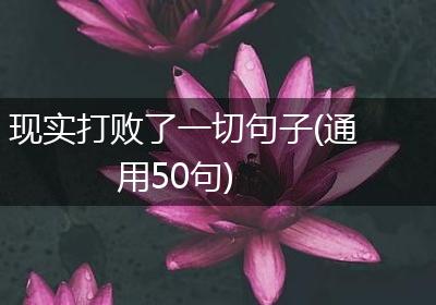 现实打败了一切句子(通用50句)