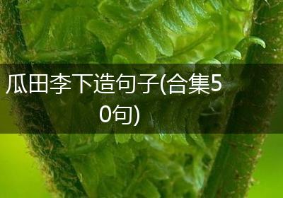 瓜田李下造句子(合集50句)