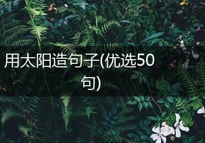 用太阳造句子(优选50句)