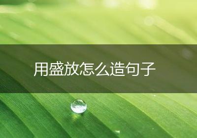 用盛放怎么造句子