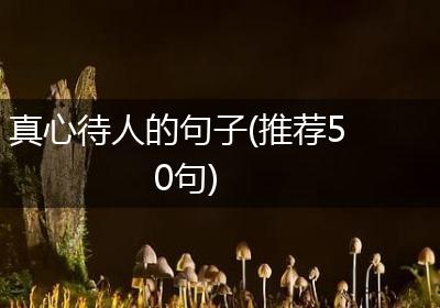 真心待人的句子(推荐50句)