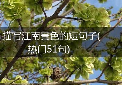 描写江南景色的短句子(热门51句)