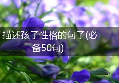 描述孩子性格的句子(必备50句)