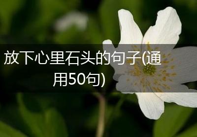 放下心里石头的句子(通用50句)