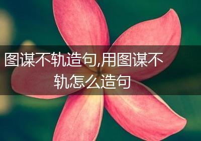 图谋不轨造句,用图谋不轨怎么造句