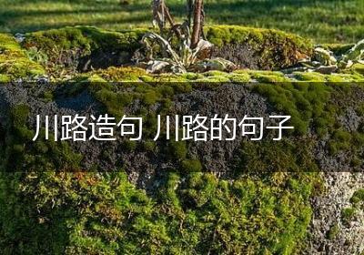 川路造句 川路的句子